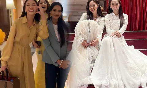Nữ gia sư Việt thi Hoa hậu Thế giới, mặc đồ kín cổng cao tường, áo bà ba sánh vai bạn bè năm châu