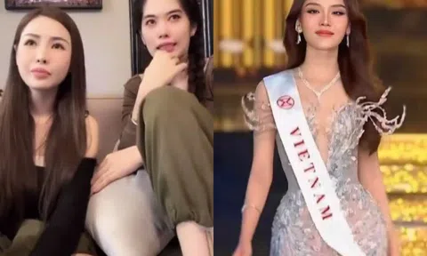 Nam Em họp mặt Quế Vân livestream phần thi của Mai Phương tại Chung kết Miss World: "Để coi hào quang tới đâu"