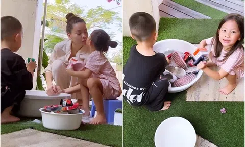 Sao Việt 24h: Hồ Ngọc Hà giải thích lý do Lisa nói "mồm mẹ hơi chua", cảnh cặp sinh đôi chà dép trong biệt thự hút like