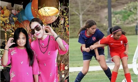 Con gái lai da ngăm đen của "chị đẹp" Thu Phương: Có cặp đùi rắn rỏi, trở thành cầu thủ nhưng phải trả giá