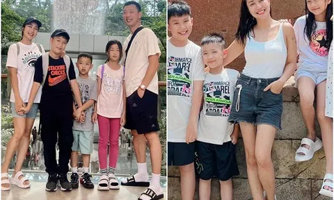 Sau tin vui "lên chức" ở tuổi U40, Ốc Thanh Vân gầy trông thấy, cùng chồng và 3 con du lịch Singapore