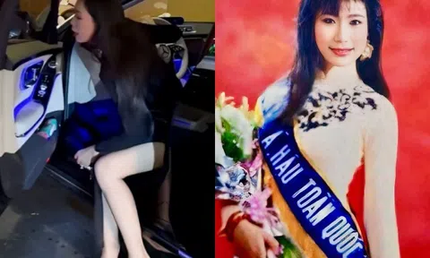 Nhan sắc Á hậu trở thành NSND: Tuổi 53 diện đầm xẻ sát đùi, nhan sắc khác xa thời mới đăng quang