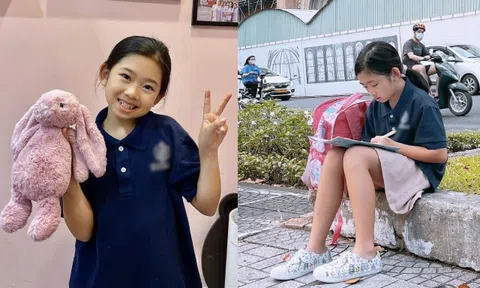 Lavie con gái Mai Phương chào bảo mẫu 8 lần mới đi học, 10 tuổi vẫn ôm gấu bông đến lớp