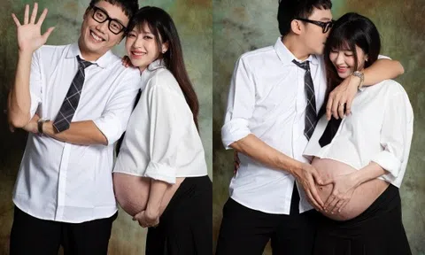 Kim Chi khoe bụng bầu tháng cuối đầy vết rạn đỏ, vẫn rạng ngời bên ông xã hot boy