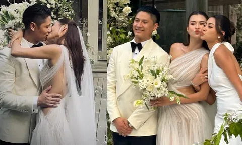 Hôn lễ Cao Thiên Trang kín đáo chỉ 80 khách mời, Minh Tú vừa lấy chồng Tây được 1 ngày đã đi ăn cưới