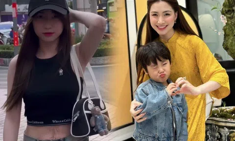 Con trai "Bo thúi" hơn 4 tuổi, vết rạn trên bụng của Hòa Minzy vẫn như còn y nguyên