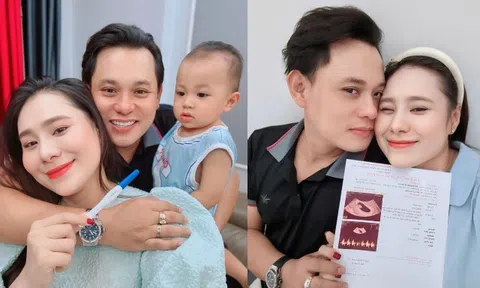 Hồ Bích Trâm mang thai "rồng con", quý tử đầu lòng nghịch que thử thai của mẹ cực đáng yêu