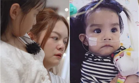 Phạm Quỳnh Anh nghẹn giọng nhớ lúc con gái bị bệnh tình khá nặng, phải bồng bế suốt đêm trong bệnh viện