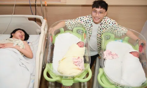 Kim Chi sinh đôi "đủ nếp đủ tẻ" với nam diễn viên "Phim cấp 3", Gino Tống ra dáng bố bỉm sữa