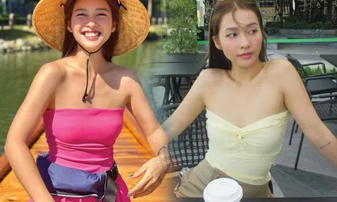 Người đẹp "Vũ trụ VTV" đón hè bằng chiếc áo không dây, vừa khoe xương quai xanh vừa tôn ngực quyến rũ