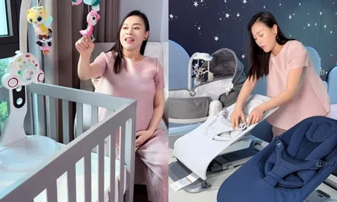 Phương Oanh khoe phòng ngủ siêu rộng cho 2 "bé rồng", con Shark Bình chưa chào đời đã có 7 xe nôi