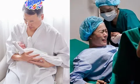 Shark Bình sung sướng "da kề da" với cặp song sinh, 2 con Phương Oanh vừa chào đời góc nghiêng đã y chang bố