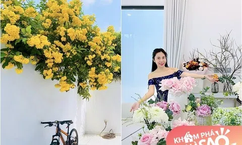 Biệt thự hàng chục tỷ của vợ chồng Công Vinh - Thủy Tiên phủ rợp hoa từ trong ra ngoài
