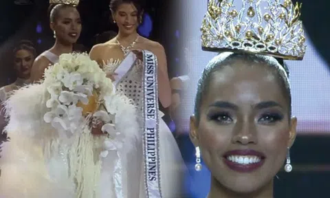 Độc lạ Miss Universe Philippines 2024, Tân Hoa hậu đội vương miện như sắp rơi khỏi đầu