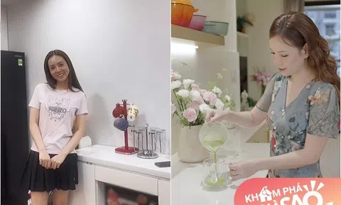 Vợ Công Lý, MC Đan Lê cùng khoe căn bếp trắng tinh: Một bên nhỏ xinh, một bên rộng đẹp