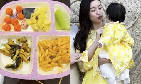Đỗ Mỹ Linh nấu bữa ăn 5 màu cháu nội Bầu Hiển vẫn "chê", ngậm ngùi tự nhủ: "Ăn hay không là việc của con"