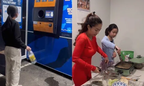 Con gái Ốc Thanh Vân "gom ve chai" ở Úc, đảm đang phụ mẹ việc nhà