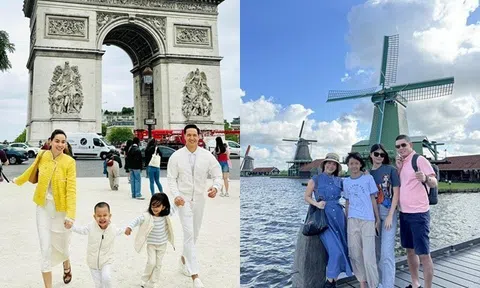 Con sao Việt nghỉ hè sang chảnh: Gia đình Hồ Ngọc Hà đẹp như tạp chí giữa Paris, Bình Minh đưa con đi 6 nước