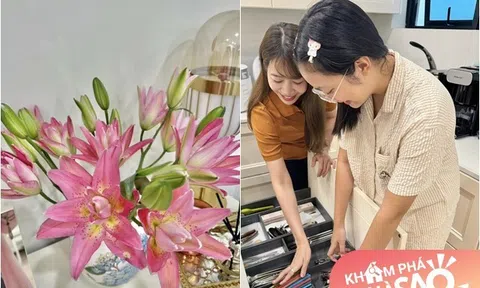 BTV Diệp Chi khoe ngôi nhà đầy hoa thơm, chia sẻ mẹo nhỏ để căn bếp luôn gọn sạch