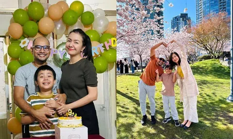 Huỳnh Đông - Ái Châu tổ chức sinh nhật 9 tuổi cho con trai đang du học Canada, nghỉ hè về Việt Nam đóng phim