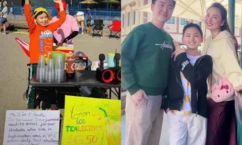 Con trai Hoa hậu Diễm Hương 9 tuổi đã khởi nghiệp kiếm tiền ở Canada, bố dượng Việt kiều thức đến sáng hỗ trợ