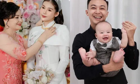 Lê Âu Ngân Anh sau 2 năm đám cưới: Ngoại hình cực giống mẹ chồng, sinh được quý tử điển trai y đúc ông xã