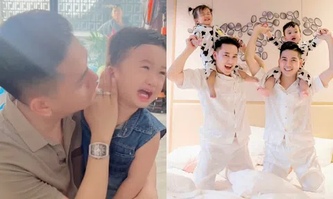Thanh Đoàn - Hà Trí Quang xót lòng khi thấy 2 con nhỏ khóc nức nở, quấn ba và cha không rời