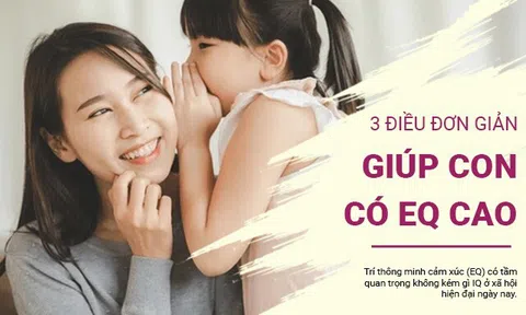 Cha mẹ dễ dàng nuôi dưỡng EQ cho con từ 3 điều nhỏ nhặt này