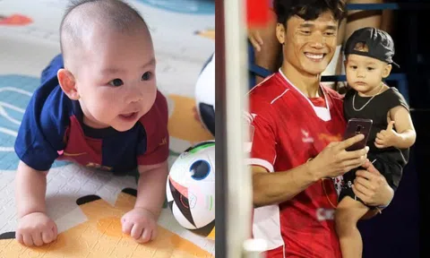 2 "hậu duệ" của bóng đá Việt: Con trai Đoàn Văn Hậu rõ nét tuấn tú, quý tử Bùi Tiến Dũng giống hệt mẹ Ukraine