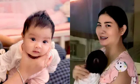 Con gái Kha Ly giống mẹ "như đúc", được khen sáng dạ vì có 2 xoáy tóc