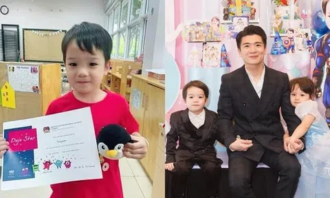 Sao Việt 24h: Anh chồng Đỗ Mỹ Linh khoe con trai tài giỏi, đạt hạng nhất trong lớp và giao tiếp 100% bằng tiếng Anh