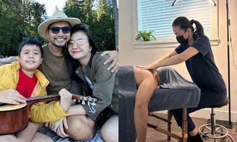 Ái Châu vợ diễn viên Huỳnh Đông làm mát-xa sau khi sang Canada định cư, nghĩ tích cực khiến chồng phải nói lời yêu