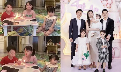 Sao Việt 24h: Đỗ Mỹ Linh "tan chảy" khi được con gái và cặp sinh đôi nhà anh chồng Đỗ Quang Vinh tặng quà đặc biệt