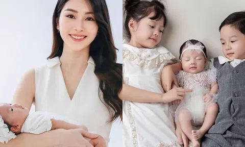 Hoa hậu Đặng Thu Thảo khoe dáng nuột sau khi sinh con thứ 3 cho chồng đại gia, ái nữ vừa ra đời đã "điệu"