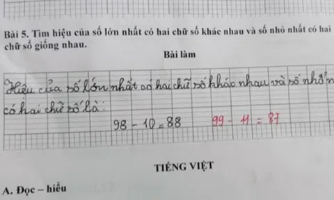 Con làm toán "98-10=88" bị gạch sai, phụ huynh tức giận khi xem phép tính của cô giáo