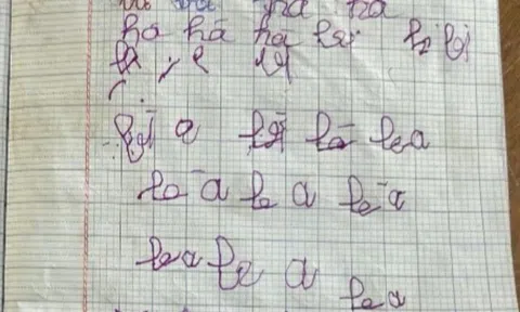 Bài tập viết chữ của học sinh lớp 1 khiến cô giáo “muốn bỏ nghề”, dân tình cười ra nước mắt