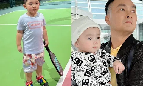 Con trai Chi Bảo mặc đồ hiệu đi chơi pickleball, Lý Thùy Chang tiết lộ quý tử tập ướt hết mấy cái áo, phải giảm cân