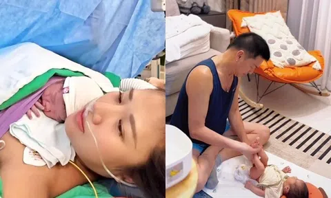 Sao Việt 24h: Quang Minh khoe mặt con trai, khoảnh khắc bạn gái nóng bỏng kém 37 tuổi "da kề da" quý tử gây chú ý