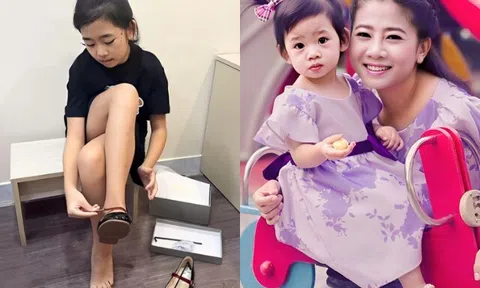 Con gái Mai Phương ngày càng rõ nét xinh giống mẹ, bảo mẫu nhìn mê mẩn chỉ mong chân Lavie dài hơn