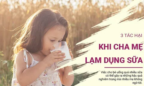 3 tác hại khôn lường khi cho bé uống quá nhiều sữa