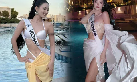 Á hậu Khánh Linh thi áo tắm tại Miss Intercontinental 2024, khéo léo khoe cặp chân dài cùng vòng ba 94cm