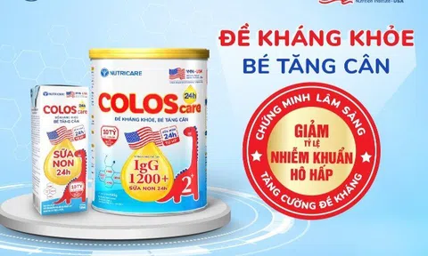 ColosCare 24h 2+ được chứng minh lâm sàng giúp giảm tỷ lệ nhiễm khuẩn hô hấp – tăng cường đề kháng cho trẻ