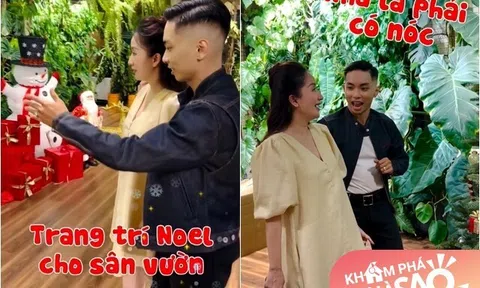 Phan Hiển khoe thành quả trang trí sân vườn Noel nhưng chứng tỏ độ nịnh Khánh Thi đỉnh cao