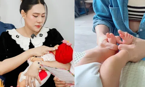 Con Hồ Bích Trâm chưa đầy 1 tháng tuổi phải tập vật lý trị liệu, mẹ bị nói vì ngồi livestream quá nhiều khi mang thai