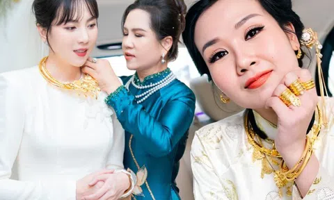 Sao Việt được mẹ chồng trao quà cưới: Mai Ngọc đeo vàng "nặng" cổ, mẹ đơn thân nhận sính lễ 88 cây vàng