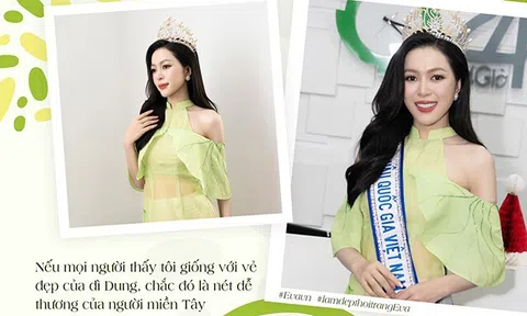 Hoa hậu Kiều Duy: Vẻ đẹp của con gái miền Tây ngọt ngào dễ mến, muốn học hỏi đàn chị Đặng Thu Thảo, Bảo Ngọc