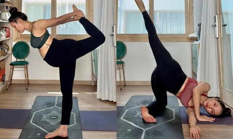 Phương Trinh Jolie uốn dẻo lộn ngược người, yoga "ke đầu" ở tháng cuối thai kỳ khiến ai nhìn cũng "choáng"