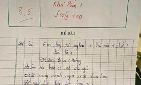 Học sinh viết đoạn thơ nói về tình hình học tập ở lớp được chấm 8 điểm, phụ huynh tranh cãi sau khi đọc xong