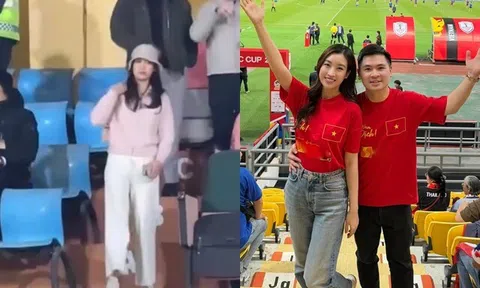 Sao Việt 24h: Chồng Đỗ Mỹ Linh bỏ về một mình không đợi vợ khi thua bóng đá, nàng hậu lật đật chạy theo sau