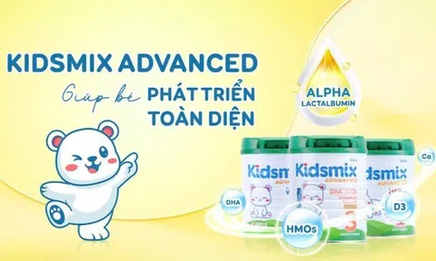Kidsmix Advanced follow up formula 3 giàu đạm Alpha lactalbumin giúp bé phát triển toàn diện